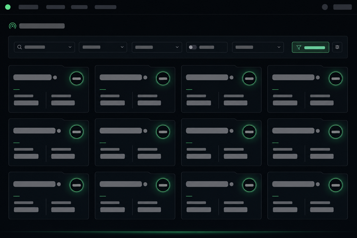 Deal Radar list of value domains, each with a 0 to 100 deal score badge and its price